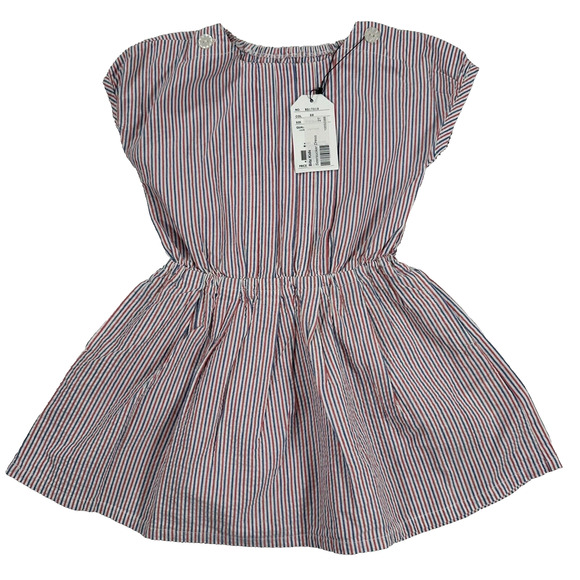 Bit'z Kids 2/3 Years Dress Red/White/Blue Stripe Seersucker Elastic Waist New - Picture 1 of 8